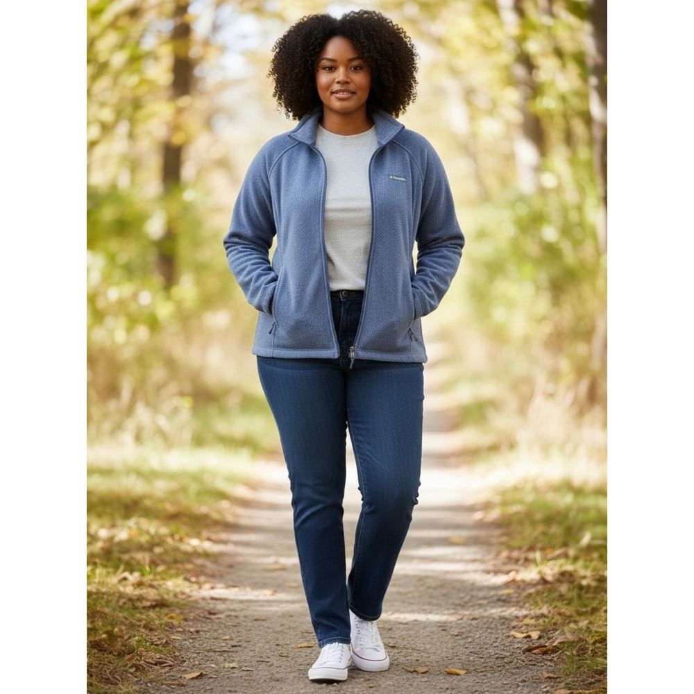 Columbia Sawyer Rapids 2.0 Lavender Gray Full Zip Fleece Jacket Womens 2X NEW!